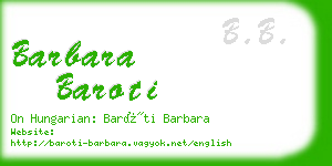 barbara baroti business card